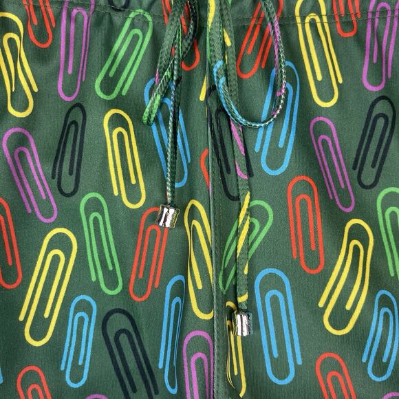 Vintage Tulio Mens Large Paperclip Rainbow Swim Trunks Rare 80s Rainbowcore - Picture 3 of 14